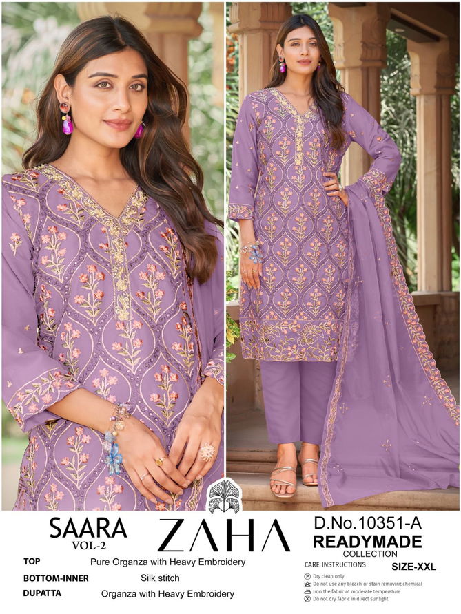 Saara Vol 2 By Zaha Pakistani Readymade Suits Wholesale Shop In Surat
